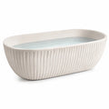 Bañera independiente ovalada de cemento beige 180x80x55 cm