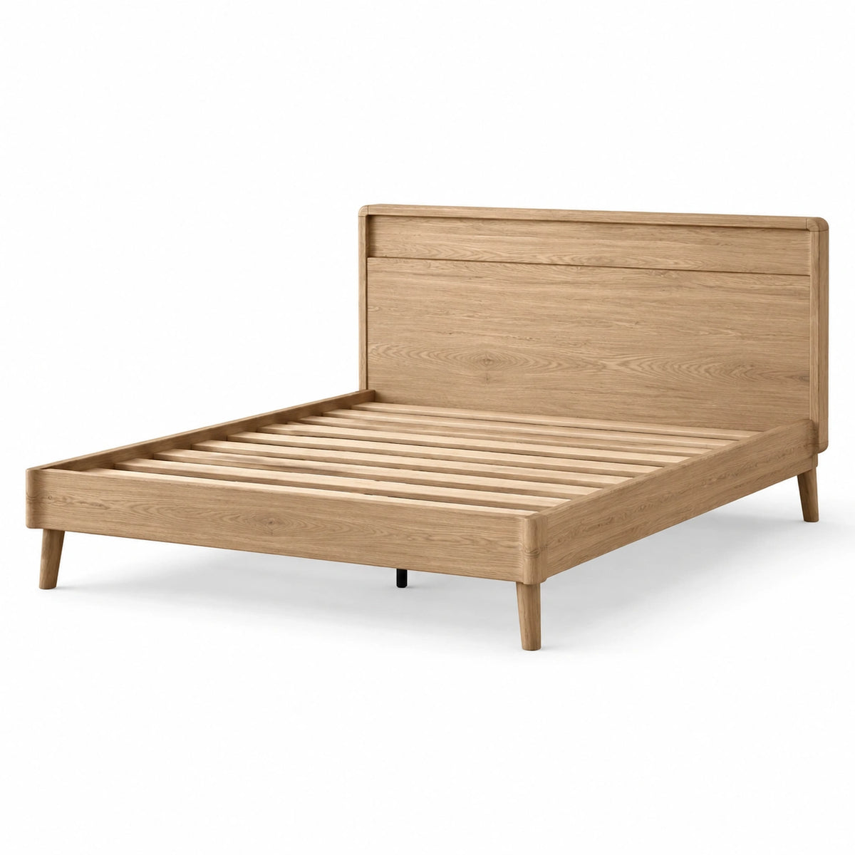 Cama de madera de roble 200x150 cm color natural