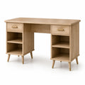 Escritorio de madera maciza roble 120x40x75 cm