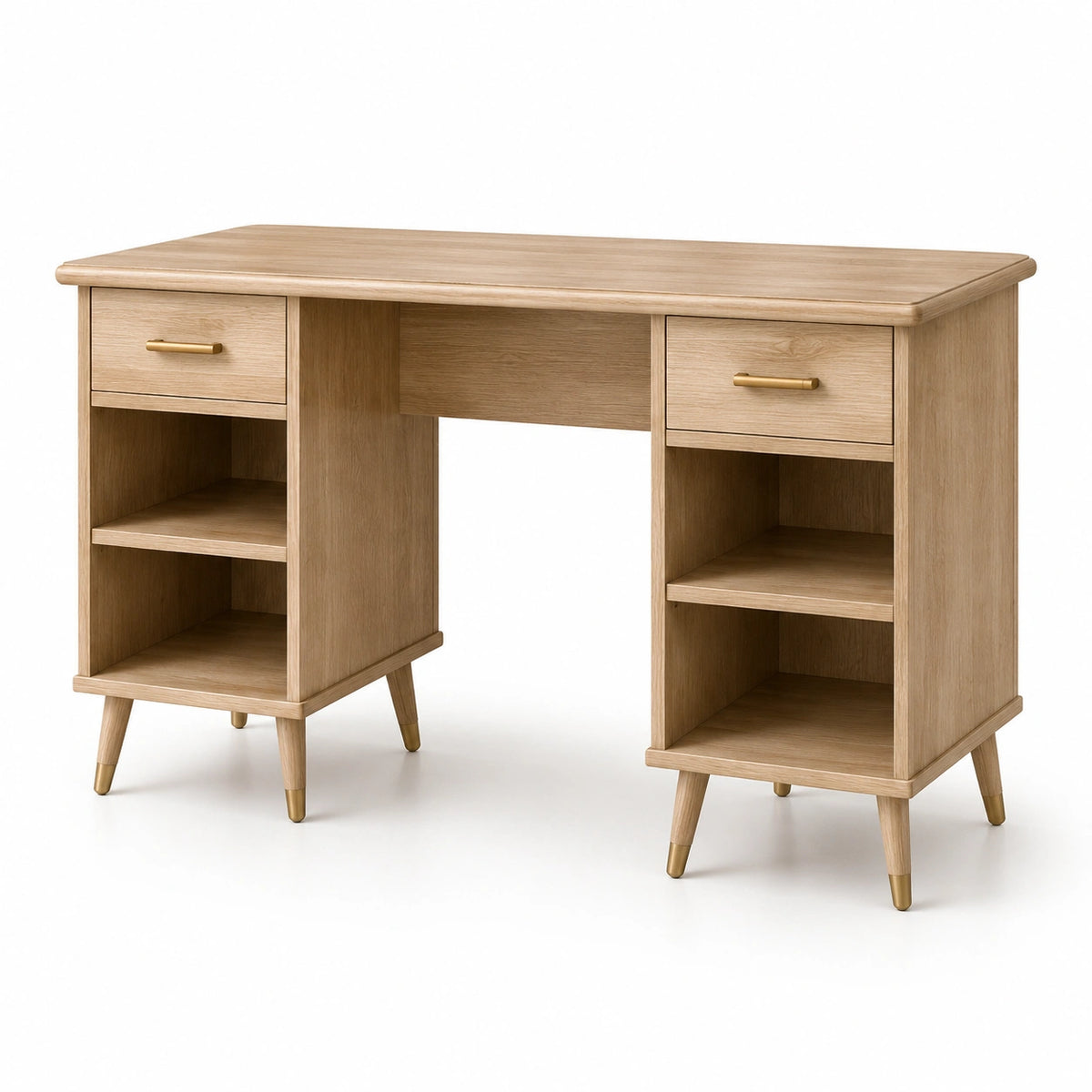 Escritorio de madera maciza roble 120x40x75 cm